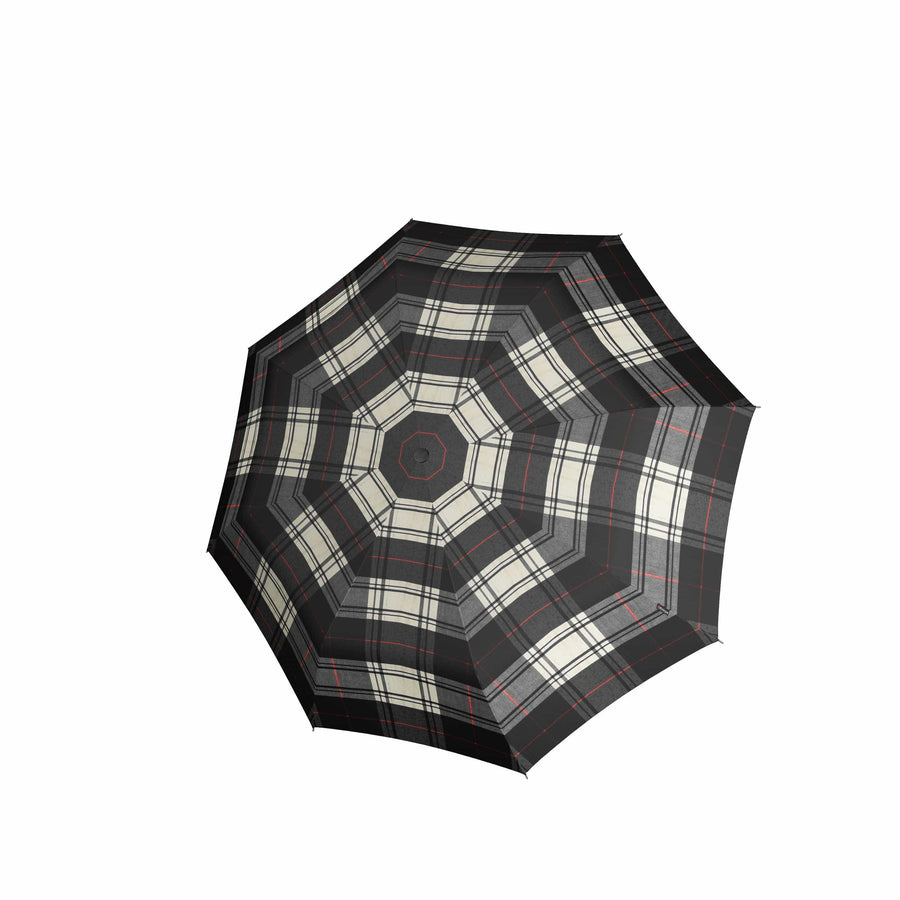 Mood_Company Opvouwbare Paraplu Knirps T.200 Geruit Zwart Wit