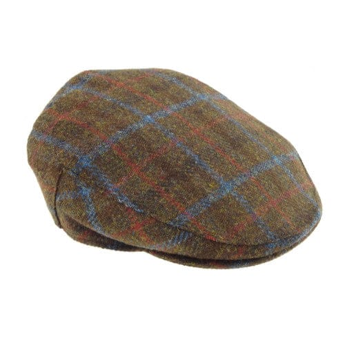 Mood_Company Pet County Bruin met Blauwe Ruit Large - Harris Tweed - Glen Appin of Scotland