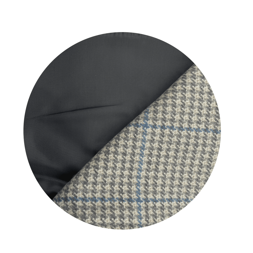 Mood_Company Picknickkleed Walker Geruit Tweed 389 Blauw - Tweed - Waterdicht - 66 × 98cm - Tweedmill