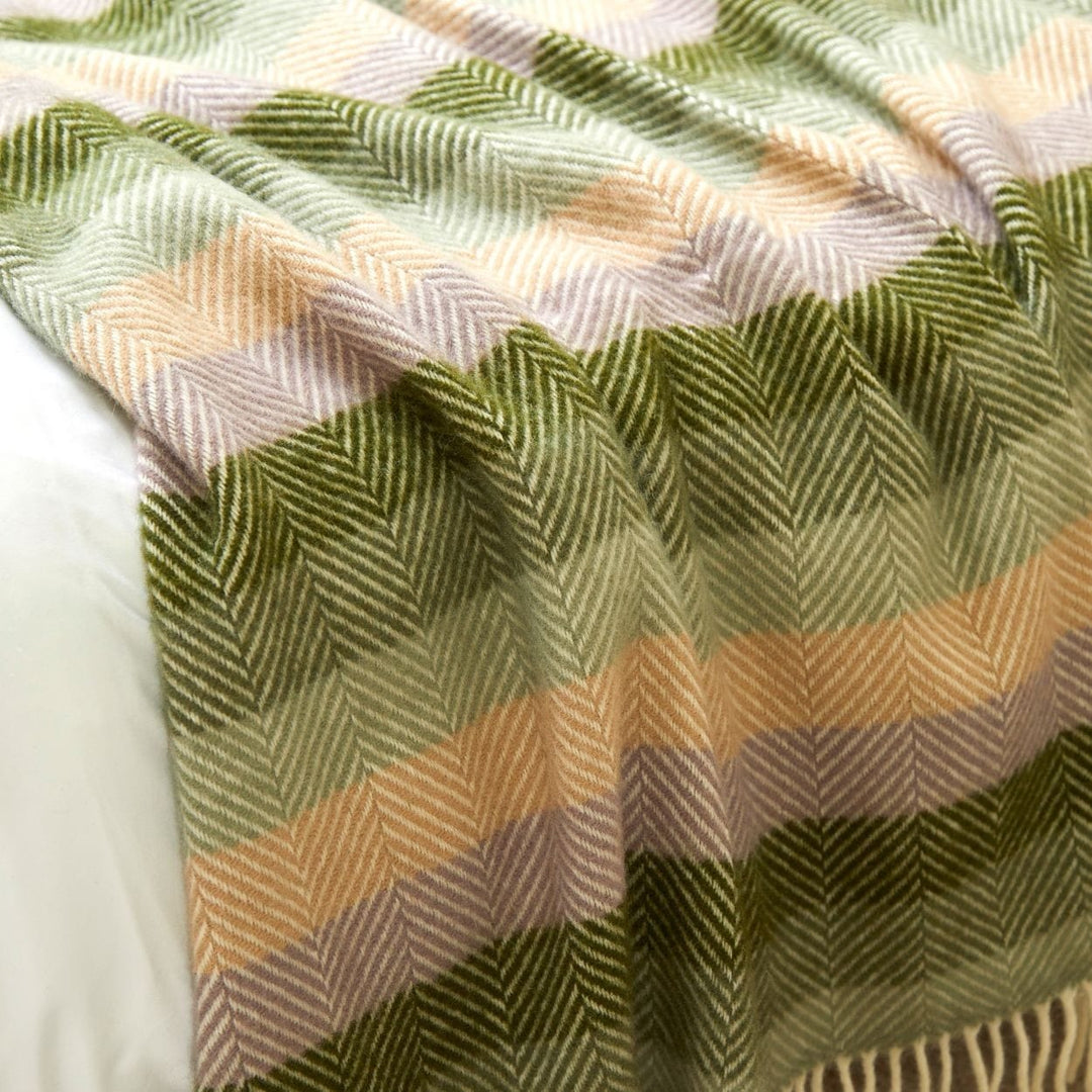 Mood_Company Plaid Botanisch Gestreept - 150x183 - Nieuw Wol - Tweedmill UK