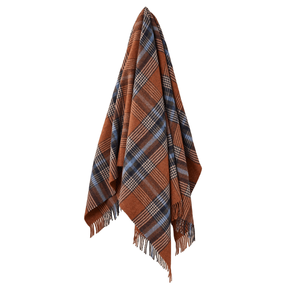 Mood_Company Plaid Christchurch Roestbruin - Shetland Lamswol - 140x185 - Bronte by Moon Scotland