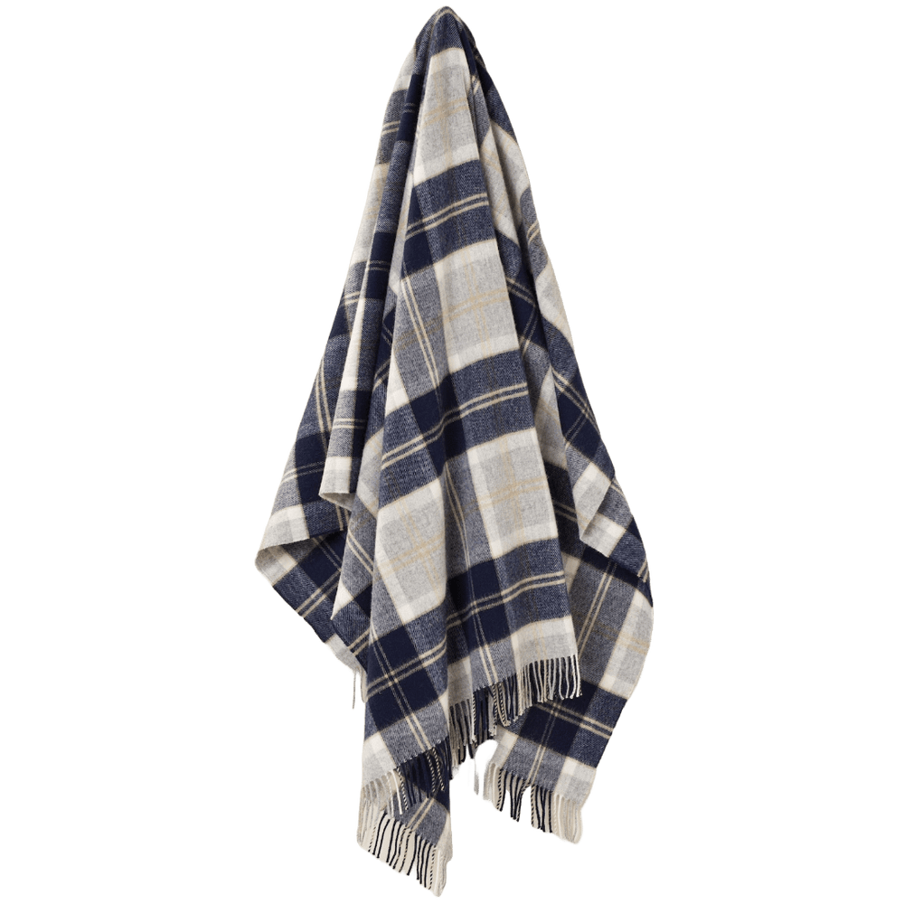 Mood_Company Plaid Tartan Bannockbane Silver - Merino Lamswol - 140x185 - Bronte by Moon Scotland