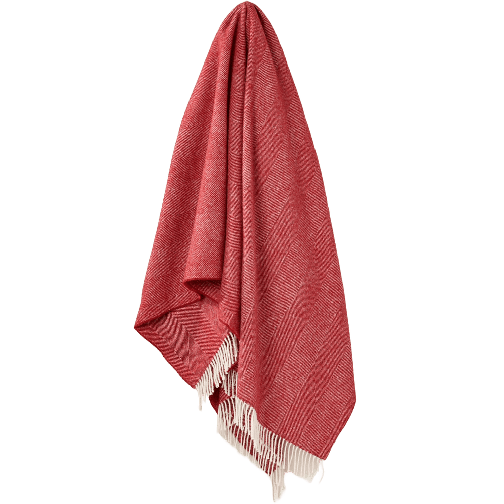 Mood_Company Plaid Visgraat Rood - Shetland Lamswol - 140x185 - Bronte by Moon Scotland