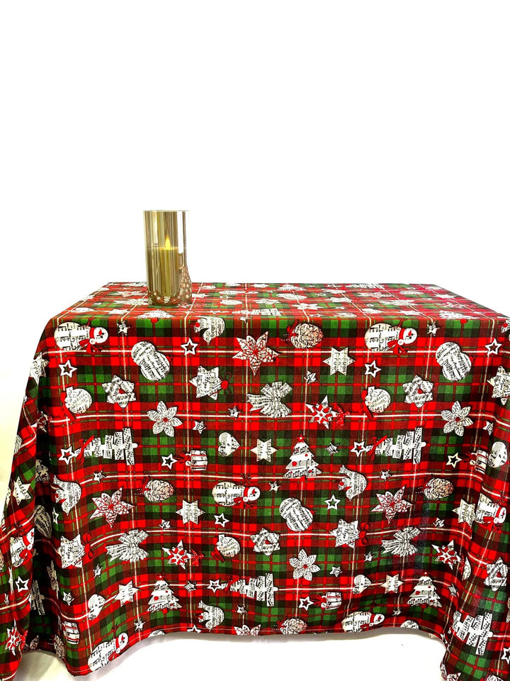 Mood_Company Tartan tafelkleed Kerst Rood Large (140x220cm)