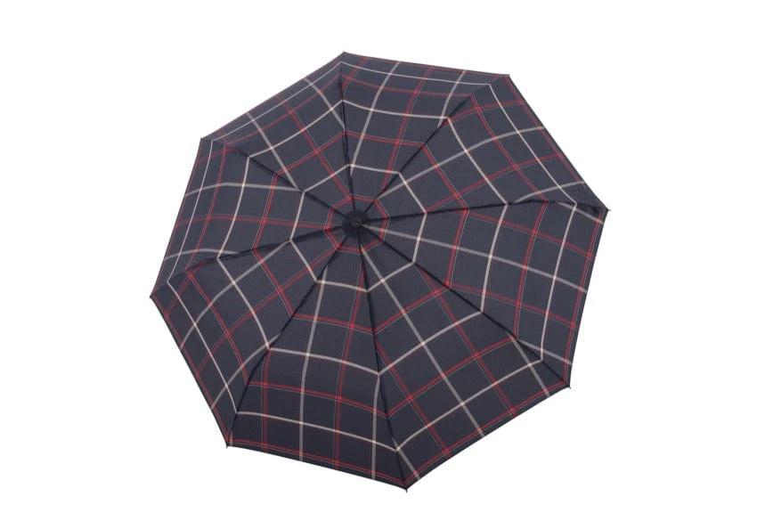 MoodCompanyNL - Opvouwbare Paraplu Blauw Geruit - Carbon - Dsn 100 cm - Opgevouwen 29 cm - Doppler - 9003034296365