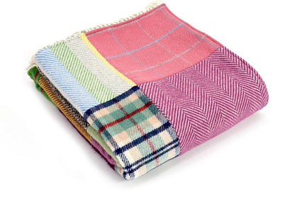 MoodCompanyNL - Patchwork plaid LIFESTYLE - 180x220 - Uniek - Tweedmill UK - 5060067703189