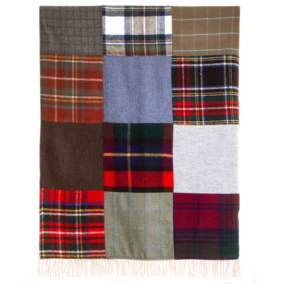 MoodCompanyNL - Patchwork plaid TARTAN TWEED - 180x220 - Uniek - Tweedmill UK - 5060067703882