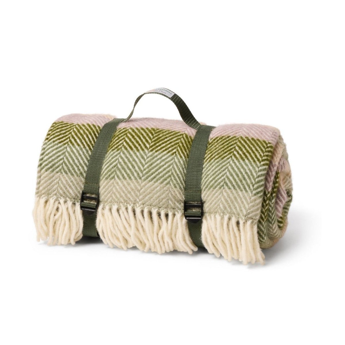 Mood Company - Picknickkleed Polo Botanical Stripe - Wol - Waterdicht - 150x183cm - Tweedmill - 5060958307748