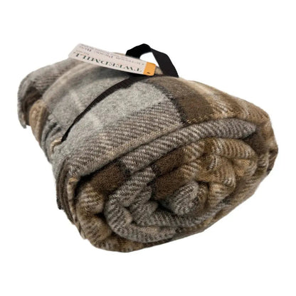Mood Company - Picknickkleed Polo Tartan McKellar Bruin - Wol - Waterdicht - 145x183cm - Tweedmill - 5060674571744