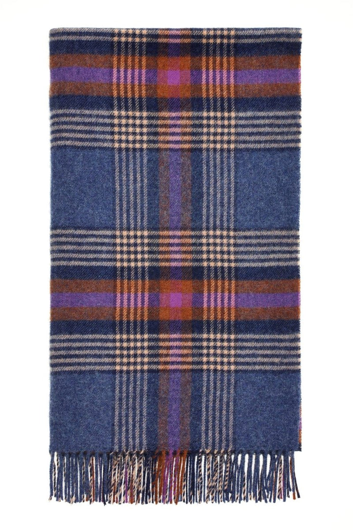 Mood Company - Plaid Christchurch Blauw - Shetland Lamswol - 140x185 - Bronte by Moon Scotland - 6151206948994