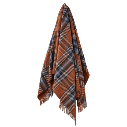 MoodCompanyNL - Plaid Christchurch Roestbruin - Shetland Lamswol - 140x185 - Bronte by Moon Scotland - 6151206983988