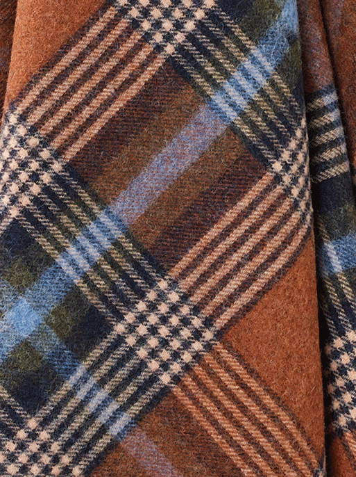 MoodCompanyNL - Plaid Christchurch Roestbruin - Shetland Lamswol - 140x185 - Bronte by Moon Scotland - 6151206983988