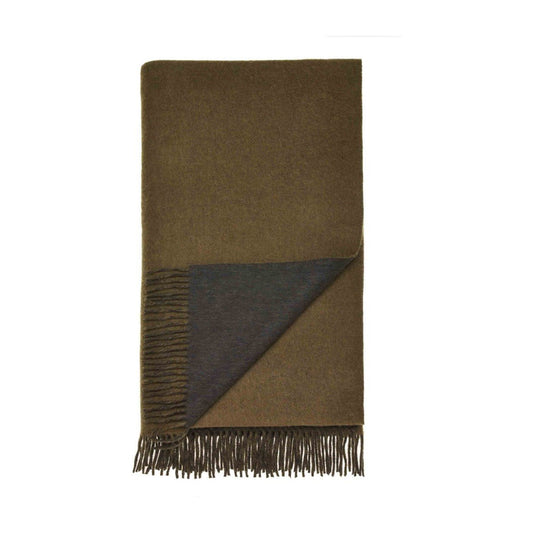 Mood Company - Plaid Double Face Legergroen/Loden - Country Side Collection - Merino Lamswol - 140x185 - Bronte by Moon Scotland - 6151220699667