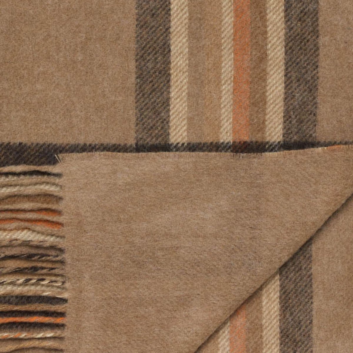 Mood Company - Plaid Double Face Vintage Ruit Camel - Country Side Collection - Merino Lamswol - 140x185 - Bronte by Moon - 6151226223279