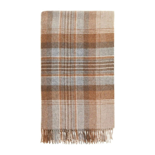 Mood Company - Plaid Kintyre Beige - Shetland Lamswol - 140x185 - Bronte by Moon Scotland - 6151206648658