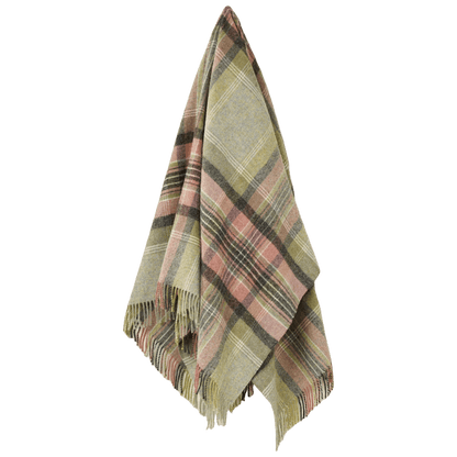 Mood Company - Plaid Kintyre Groen - Shetland Lamswol - 140x185 - Bronte by Moon Scotland - 6151206620692