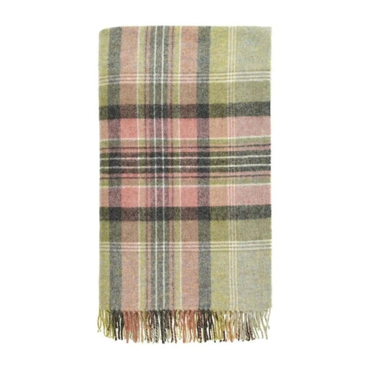 Mood Company - Plaid Kintyre Groen - Shetland Lamswol - 140x185 - Bronte by Moon Scotland - 6151206620692