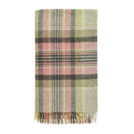 Mood Company - Plaid Kintyre Groen - Shetland Lamswol - 140x185 - Bronte by Moon Scotland - 6151206620692
