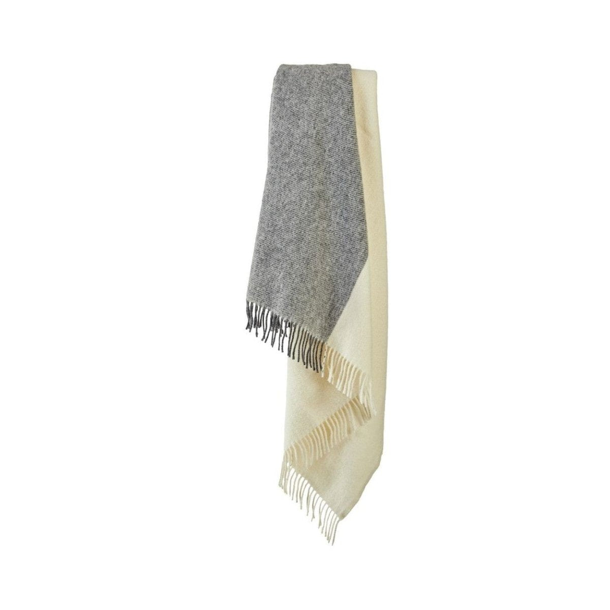 MoodCompanyNL - Plaid Moorland Donker Grijs Beige (Charcoal and Creame) - 150x183 - Nieuw Wol - Tweedmill UK - 5060958300886