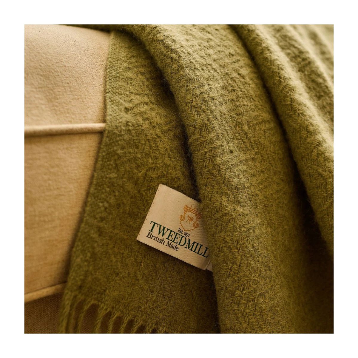 Plaid Moorland Sage – Pure New Wool – 130x200 cm - Tweedmill by Mood Company