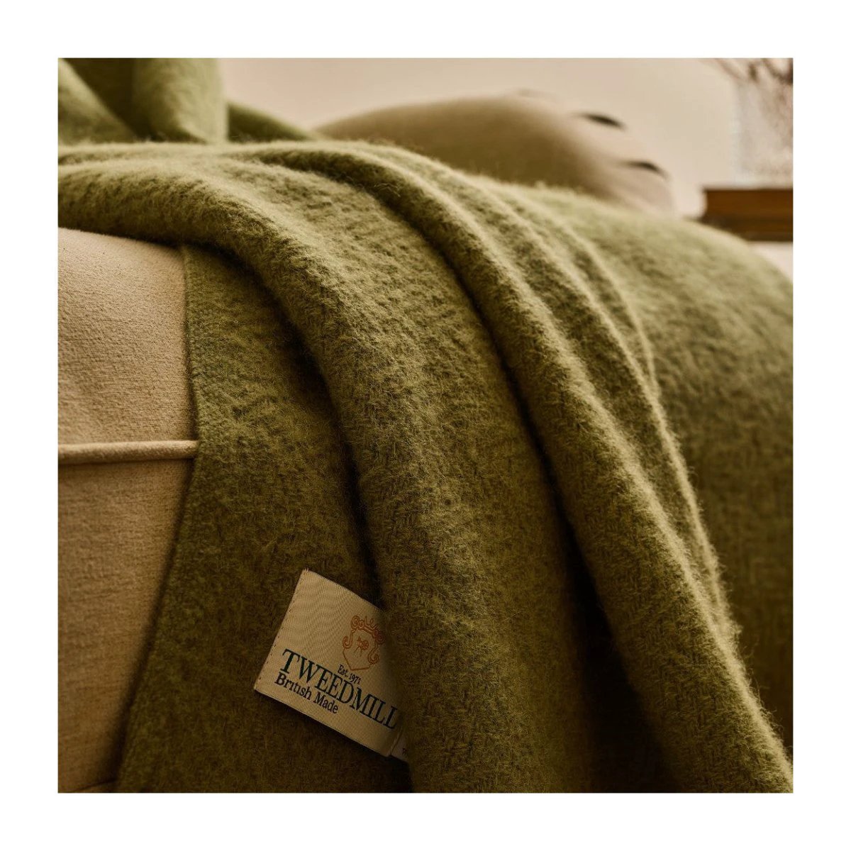 Plaid Moorland Sage – Pure New Wool – 130x200 cm - Tweedmill by Mood Company