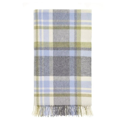 Mood Company - Plaid Portree Grijs Lichtblauw - Merino lamswol - 140x185 - Bronte by Moon Scotland - 6151206595525