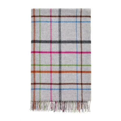 Plaid Ruiten Grijs - Shetland Lamswol - 140x185 - Bronte by Moon Scotland