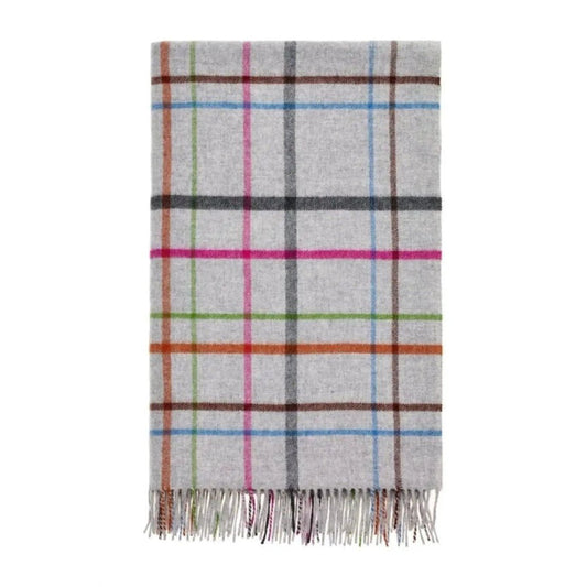 Mood Company - Plaid Ruiten Grijs - Shetland Lamswol - 140x185 - Bronte by Moon Scotland - 6095633529527
