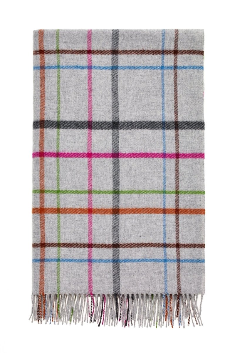 MoodCompanyNL - Plaid Ruiten Grijs - Shetland Lamswol - 140x185 - Bronte by Moon Scotland - 6095633529527