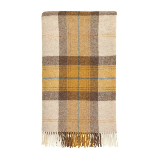 Mood Company - Plaid Skye Koraal Goud - Shetland Lamswol - 140x185 - Bronte by Moon Scotland - 6151206943937