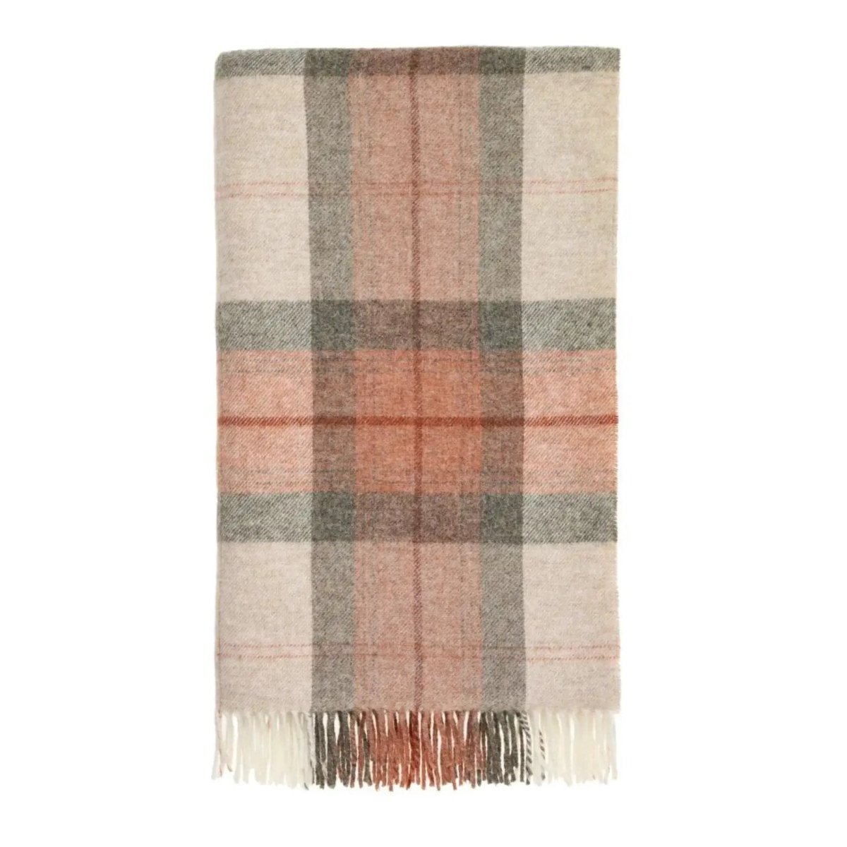 Mood Company - Plaid Skye Koraal Rood - Shetland Lamswol - 140x185 - Bronte by Moon Scotland - 6151206838851