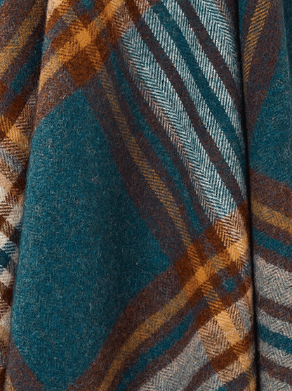 Mood Company - Plaid St. Ives Groen - Shetland Lamswol - 140x185 - Bronte by Moon Scotland - 6151206956906