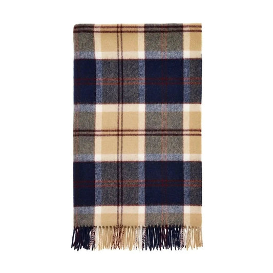 Mood Company - Plaid Tartan Bannockbane Navy - Merino Lamswol - 140x185 - Bronte by Moon Scotland - 6095633324337