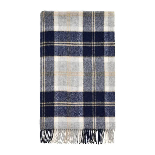 Mood Company - Plaid Tartan Bannockbane Silver - Merino Lamswol - 140x185 - Bronte by Moon Scotland - 6095632368332