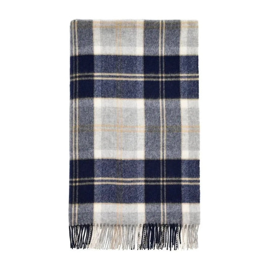 Mood Company - Plaid Tartan Bannockbane Silver - Merino Lamswol - 140x185 - Bronte by Moon Scotland - 6095632368332