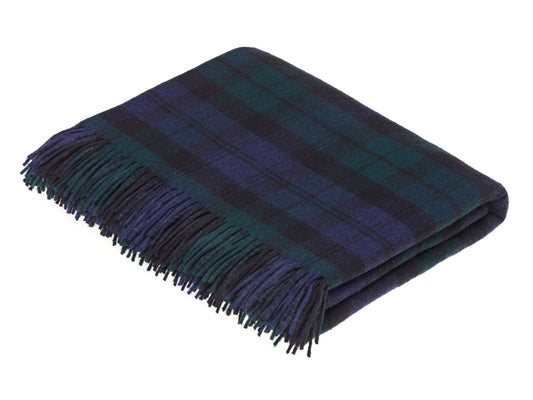 MoodCompanyNL - Plaid Tartan Black Watch - Merino Lamswol - 140x185 - Bronte by Moon Scotland - 5057900079372