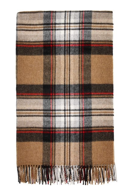 MoodCompanyNL - Plaid Tartan Camel Stewart - Merino Lamswol - 140x185 - Bronte by Moon Scotland - 6095654938940