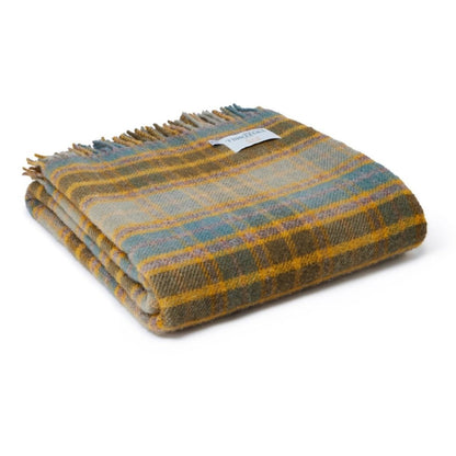 MoodCompanyNL - Plaid Tartan Cottage Mosterdgeel - 150x183 - Nieuw Wol - Tweedmill UK - 5060958302729