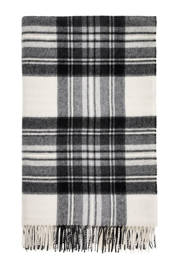 MoodCompanyNL - Plaid Tartan Dress Grey Stewart - Merino Lamswol - 140x185 - Bronte by Moon Scotland - 6095650864861