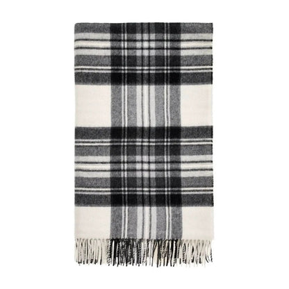 Mood Company - Plaid Tartan Dress Grey Stewart - Merino Lamswol - 140x185 - Bronte by Moon Scotland - 6095650864861