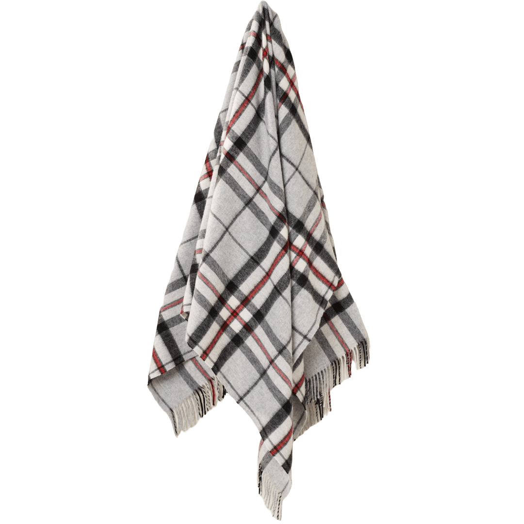 MoodCompanyNL - Plaid Tartan Grey Tompson - Merino Lamswol - 140x185 - Bronte by Moon Scotland - 6095647114177