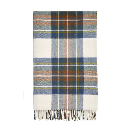 Mood Company - Plaid Tartan Muted Blue Stewart - Merino Lamswol - 140x185 - Bronte by Moon Scotland - 6095636276237