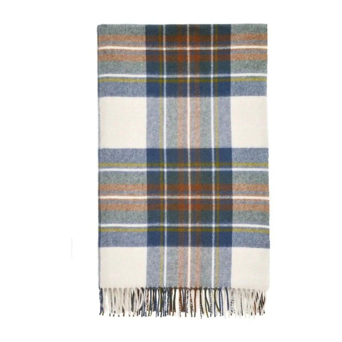 Mood Company - Plaid Tartan Muted Blue Stewart - Merino Lamswol - 140x185 - Bronte by Moon Scotland - 6095636276237
