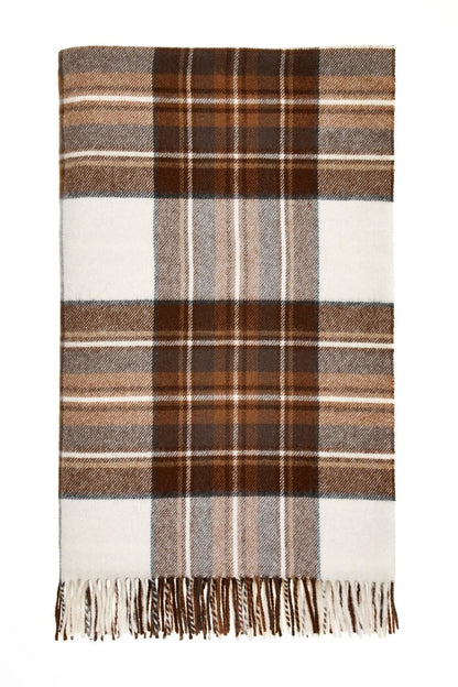 MoodCompanyNL - Plaid Tartan Natural Dress Stewart - Merino Lamswol - 140x185 - Bronte by Moon Scotland - 6095635727792