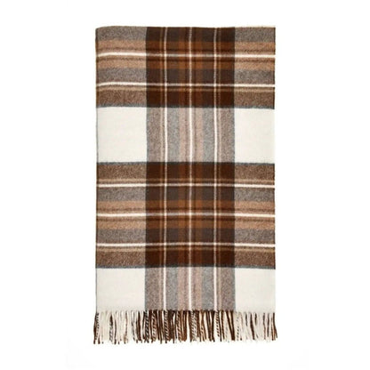 Mood Company - Plaid Tartan Natural Dress Stewart - Merino Lamswol - 140x185 - Bronte by Moon Scotland - 6095635727792