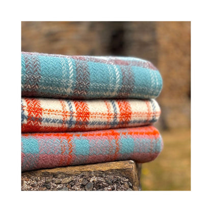 Mood Company - Plaid Trio Check Glas Blauw - 150x183 - Nieuw Wol - Tweedmill UK - 5060958308233