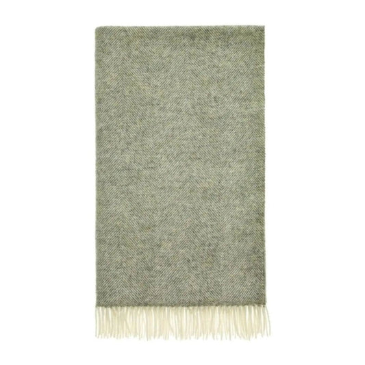 Mood Company - Plaid Visgraat Vintage Grijs - Shetland Lamswol - 140x185 - Bronte by Moon Scotland - 5057900121484