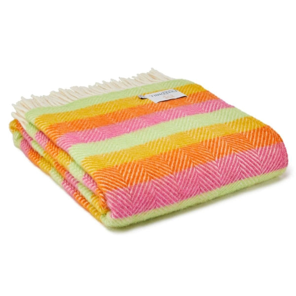 Plaid Vrolijk Gestreept - 150x183 - Nieuw Wol - Tweedmill UK by MoodCompanyNL