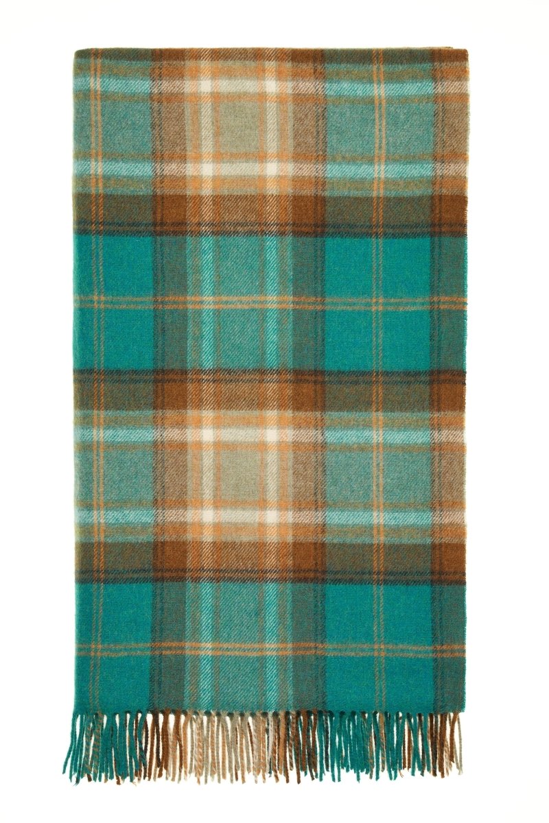 MoodCompanyNL - Plaid Winterton Jade Groen - Merino Lamswol - 140x185 - Bronte by Moon Scotland - 6095639699682