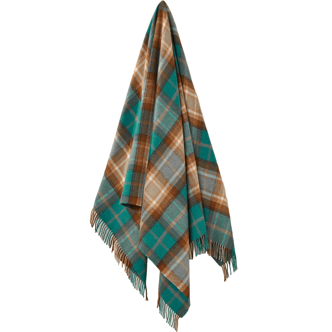 MoodCompanyNL - Plaid Winterton Jade Groen - Merino Lamswol - 140x185 - Bronte by Moon Scotland - 6095639699682